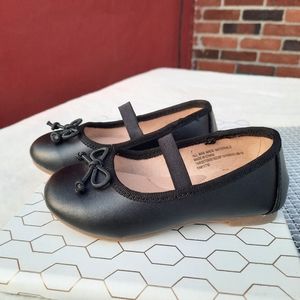 Cat & Jack Target Bow Tie Stretch Strap Ballet Flats Black 7 Wedding School